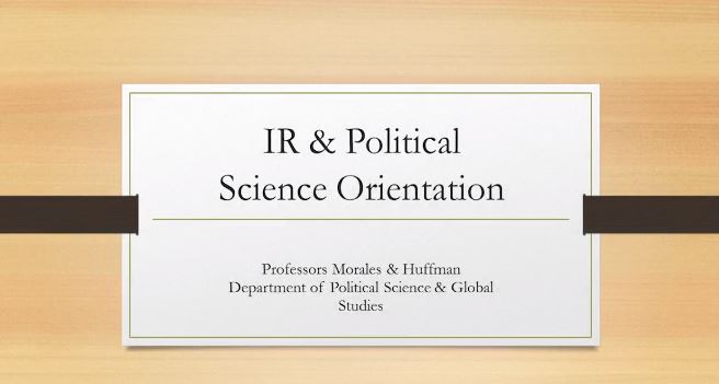 Political Science orientation