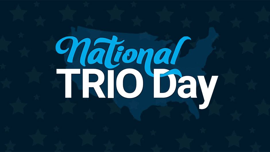 Graphic of a USA outline with the words National TRIO Day