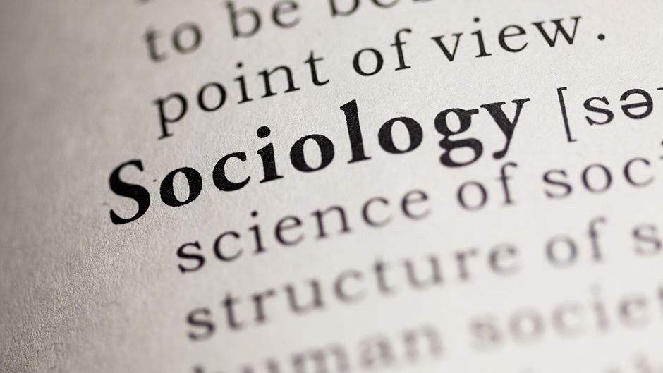 A close-up of the word Sociology in a dictionary