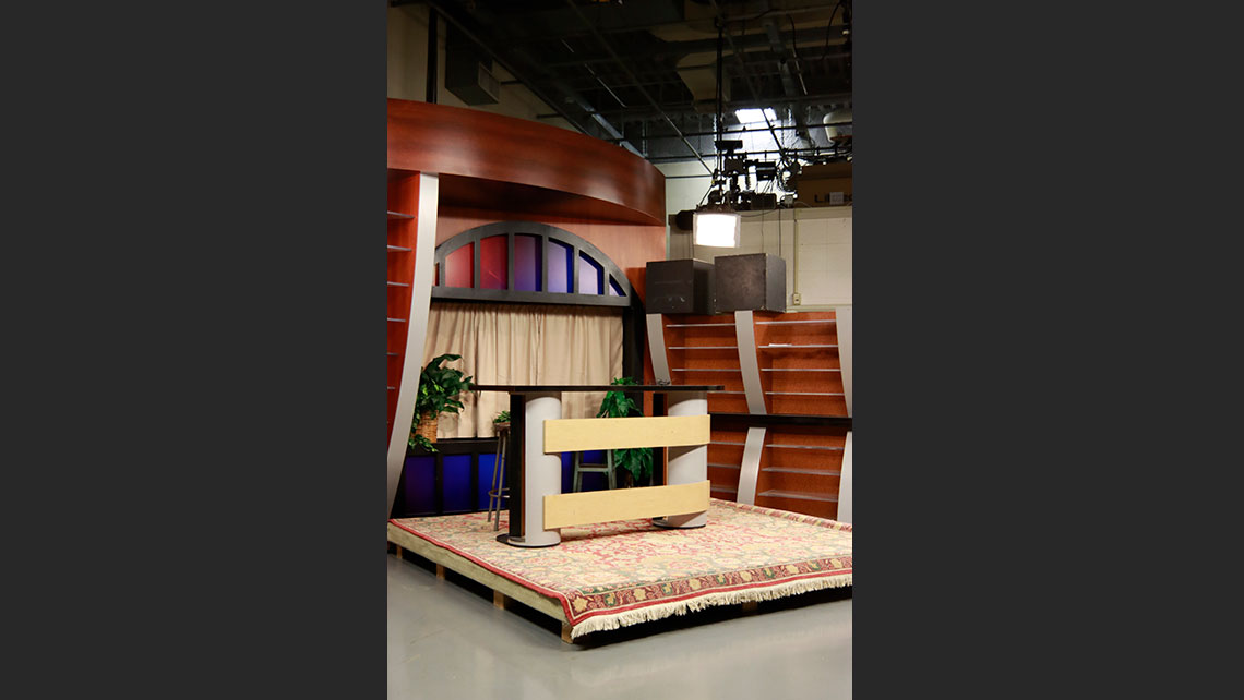 A stage set for production