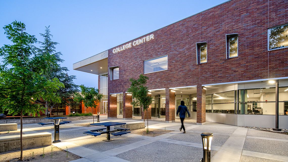 The College Center at night