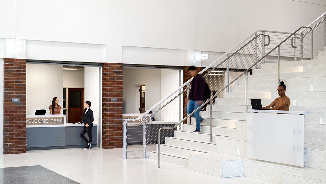 The College Center entryway