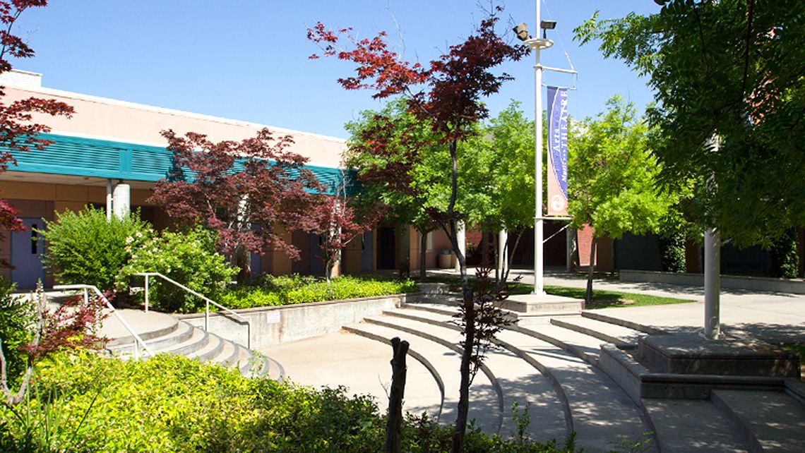 Visual and Performing Arts courtyard.