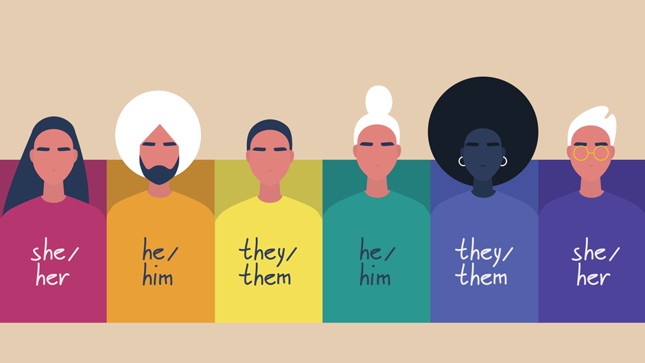 gender pronoun illustration