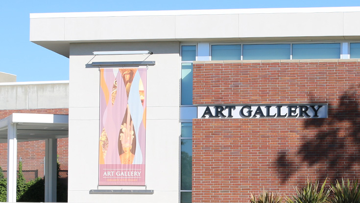 An exterior photo of the CRC Art Gallery