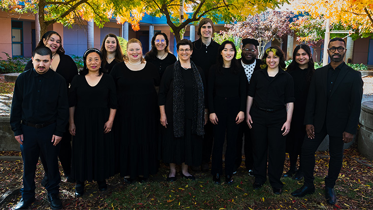 The CRC Gospel Choir members and conductor