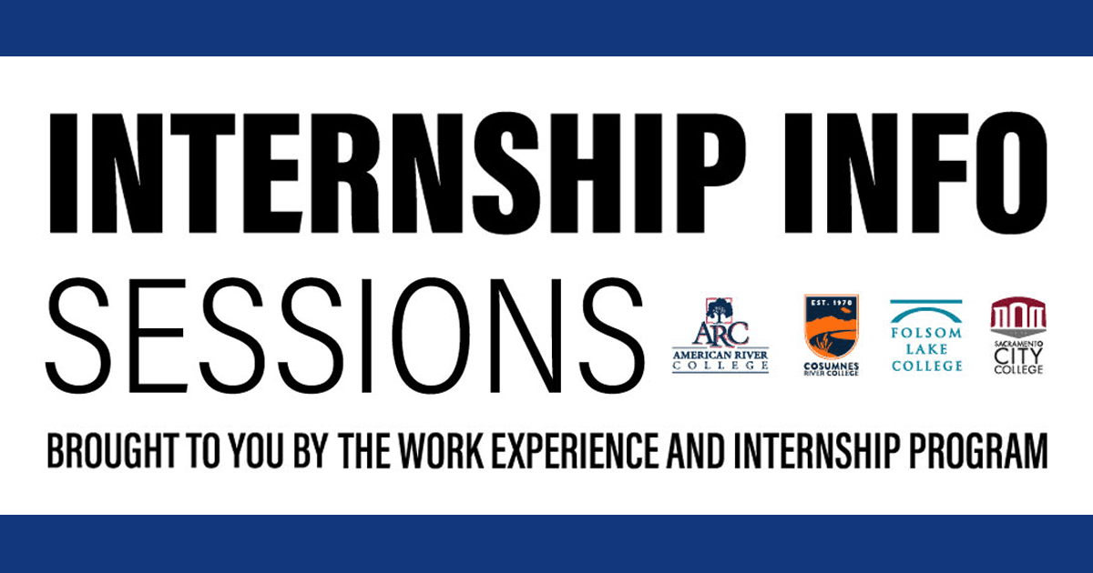 Internship Info Sessions Brought to You By the Work Experience and Internship Program; ARC, CRC, FLC, and SCC logos