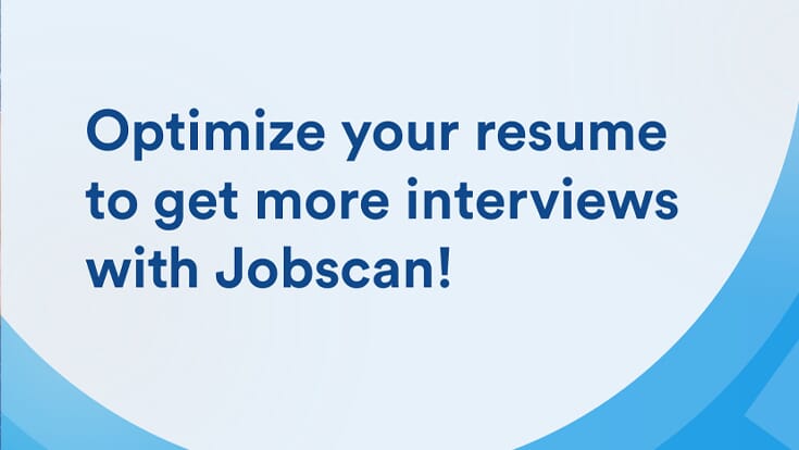 Jobscan image of text about customizing your resume