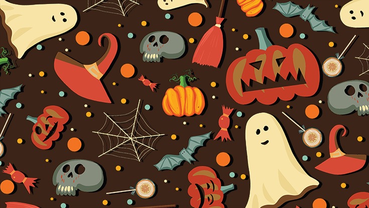 Halloween cartoon images to celebrate Hawk-O-Ween