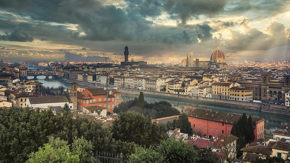 Florance Italy cloudy city